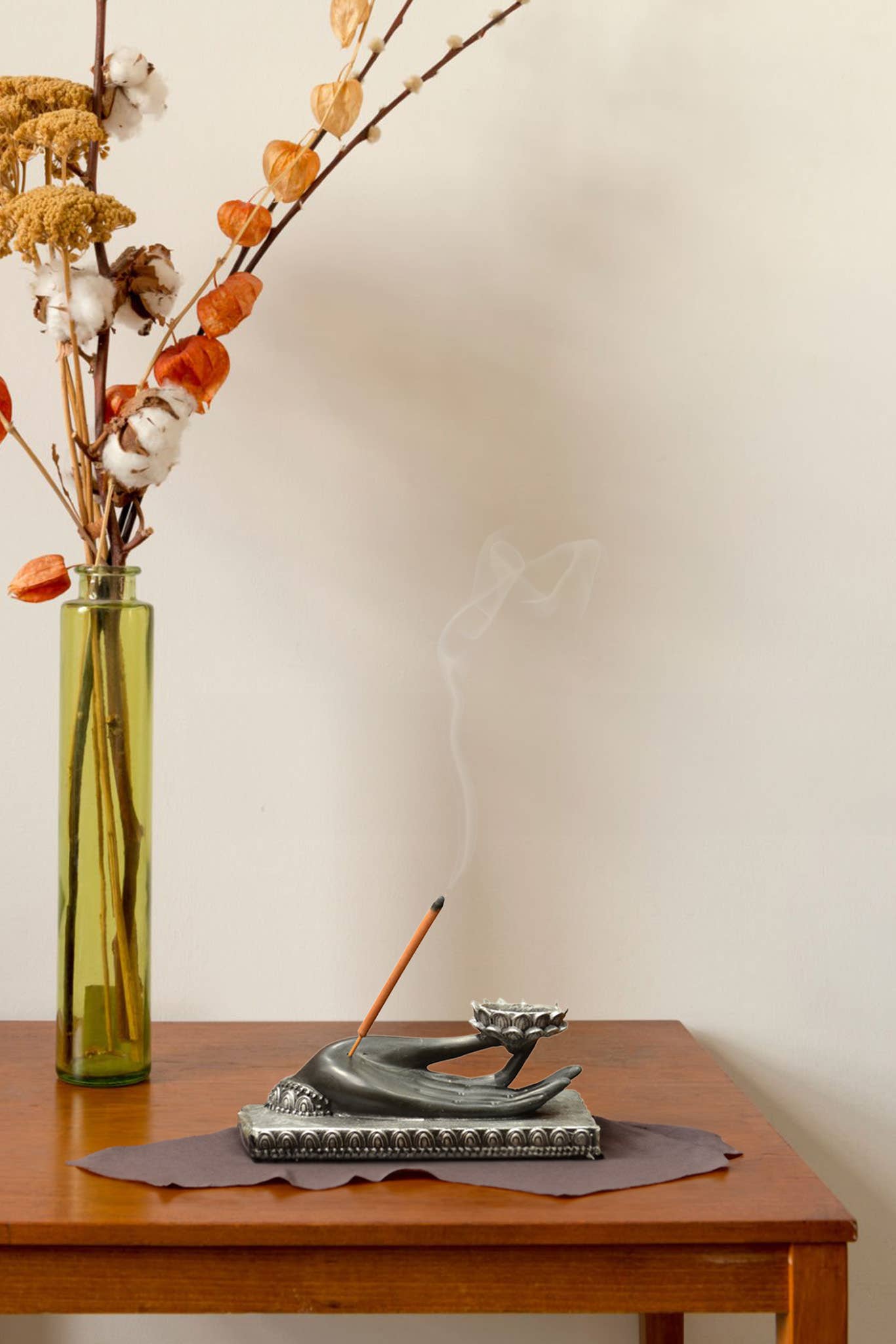 Resin Serenity Hand - Candle & Incense Holder