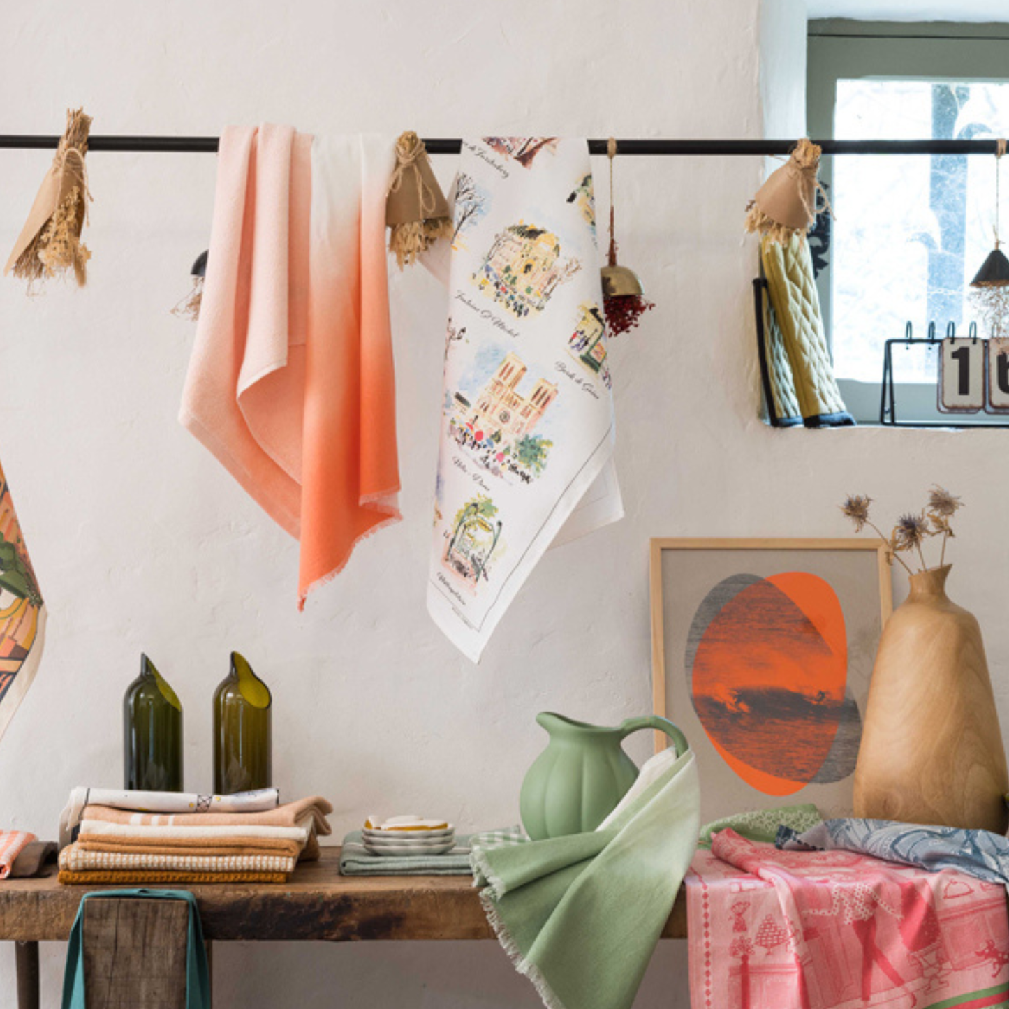 Paris Scenes Tea Towel