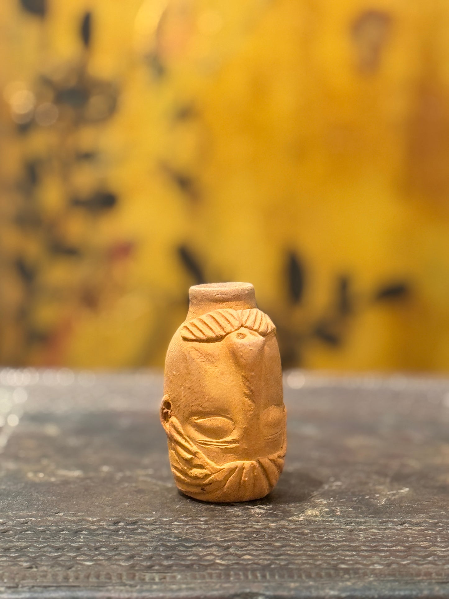 Handmade Man Face Pottery made in San Antonio Castillo Velasco