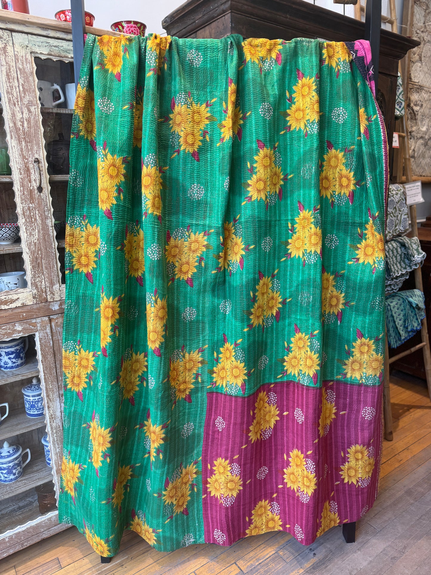 No. 79 Vintage Cotton Handstitched Kantha Throw