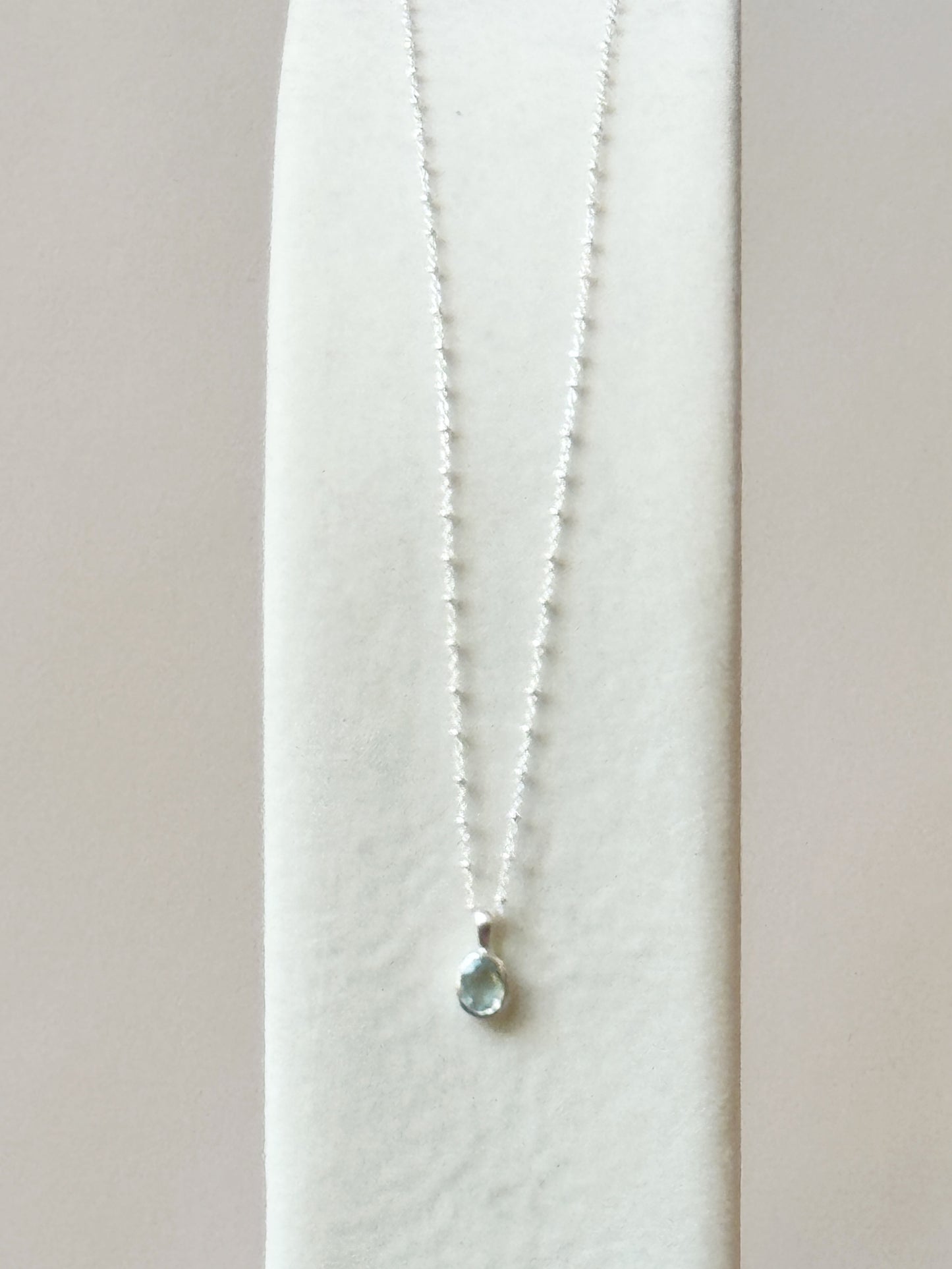 JA-24 Aqua Marine Pendant Necklace