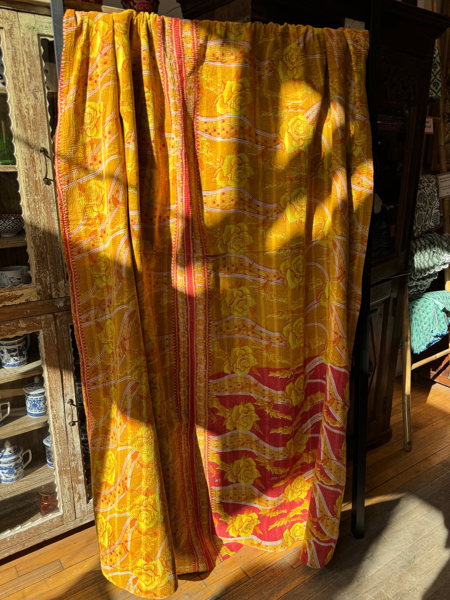 No. 15 Vintage Cotton Kantha Throw