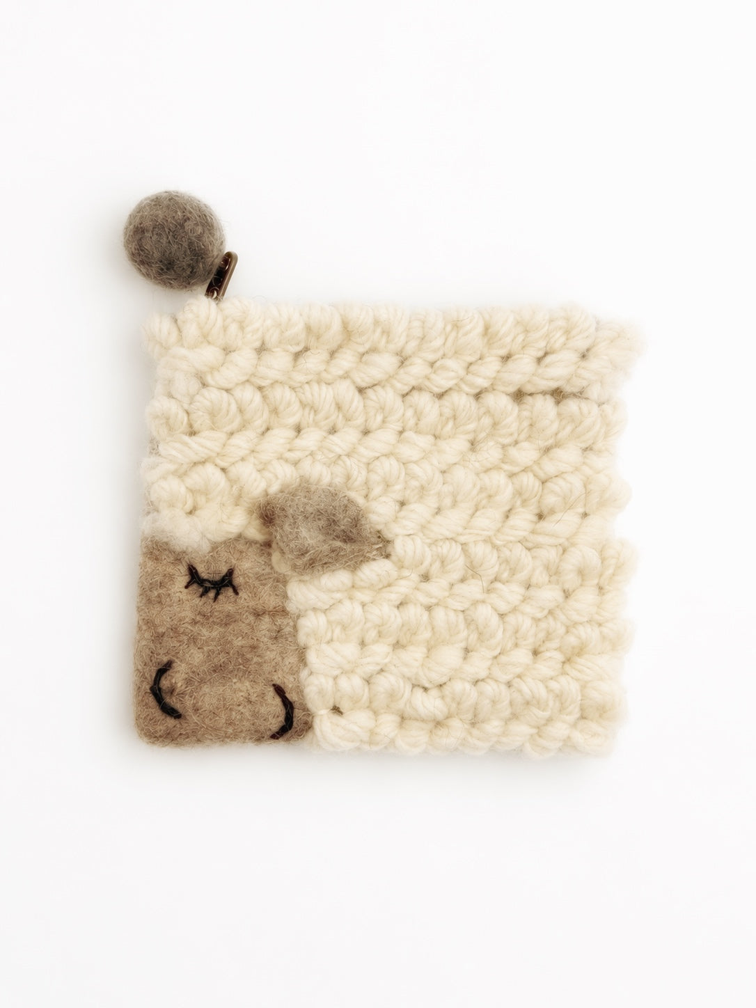Handmade Felted Wool Sheep Coin Purse