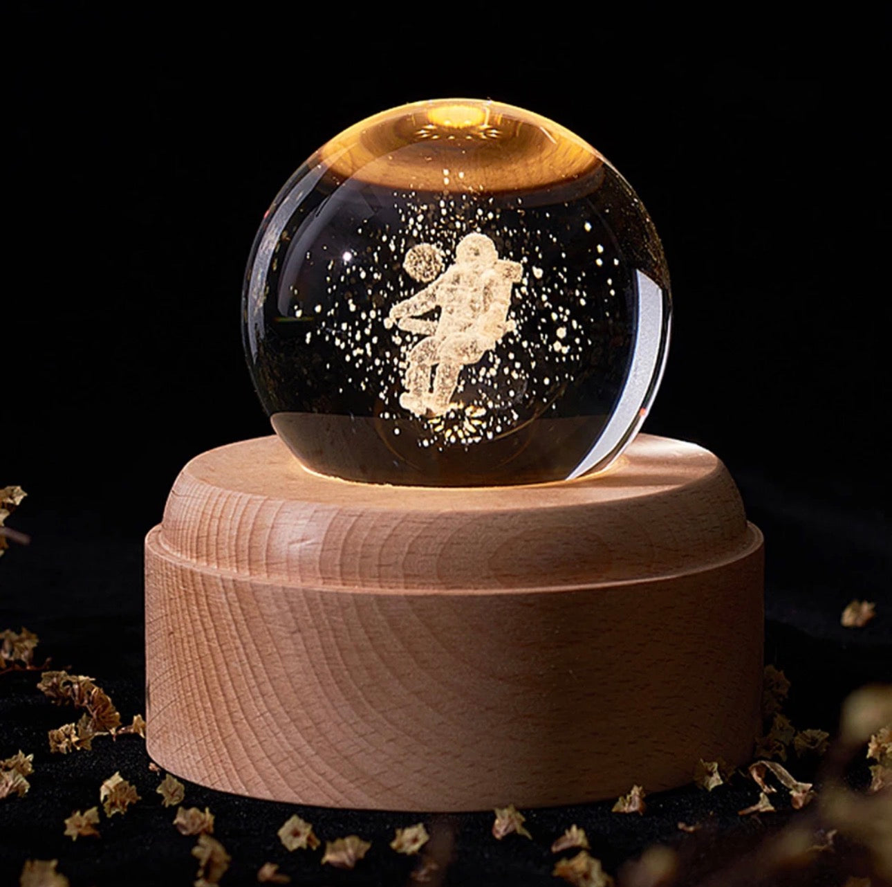 3D Astronaut Crystal Ball LED Light