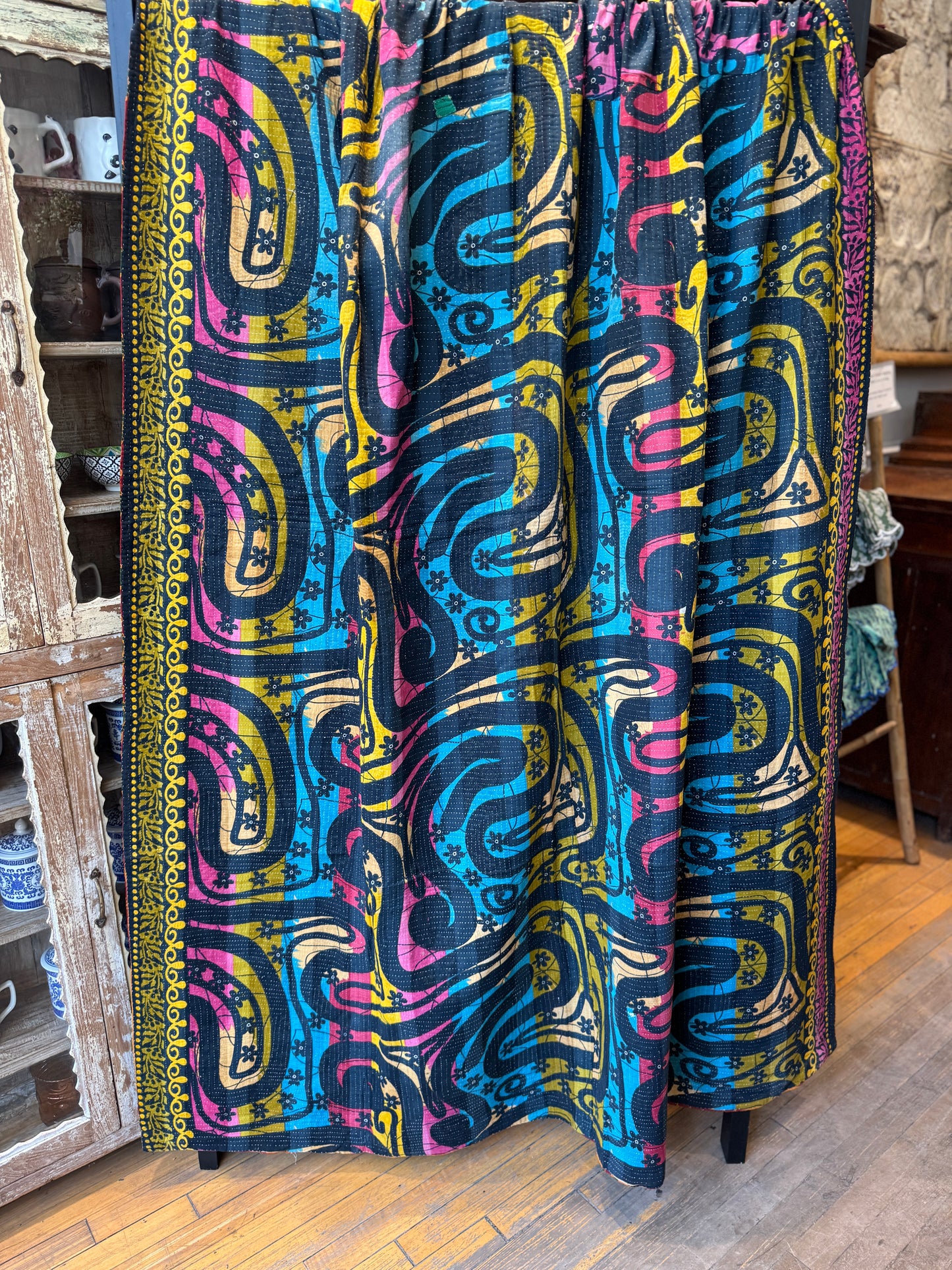 No. 363 Vintage Cotton Handstitched Kantha Throw