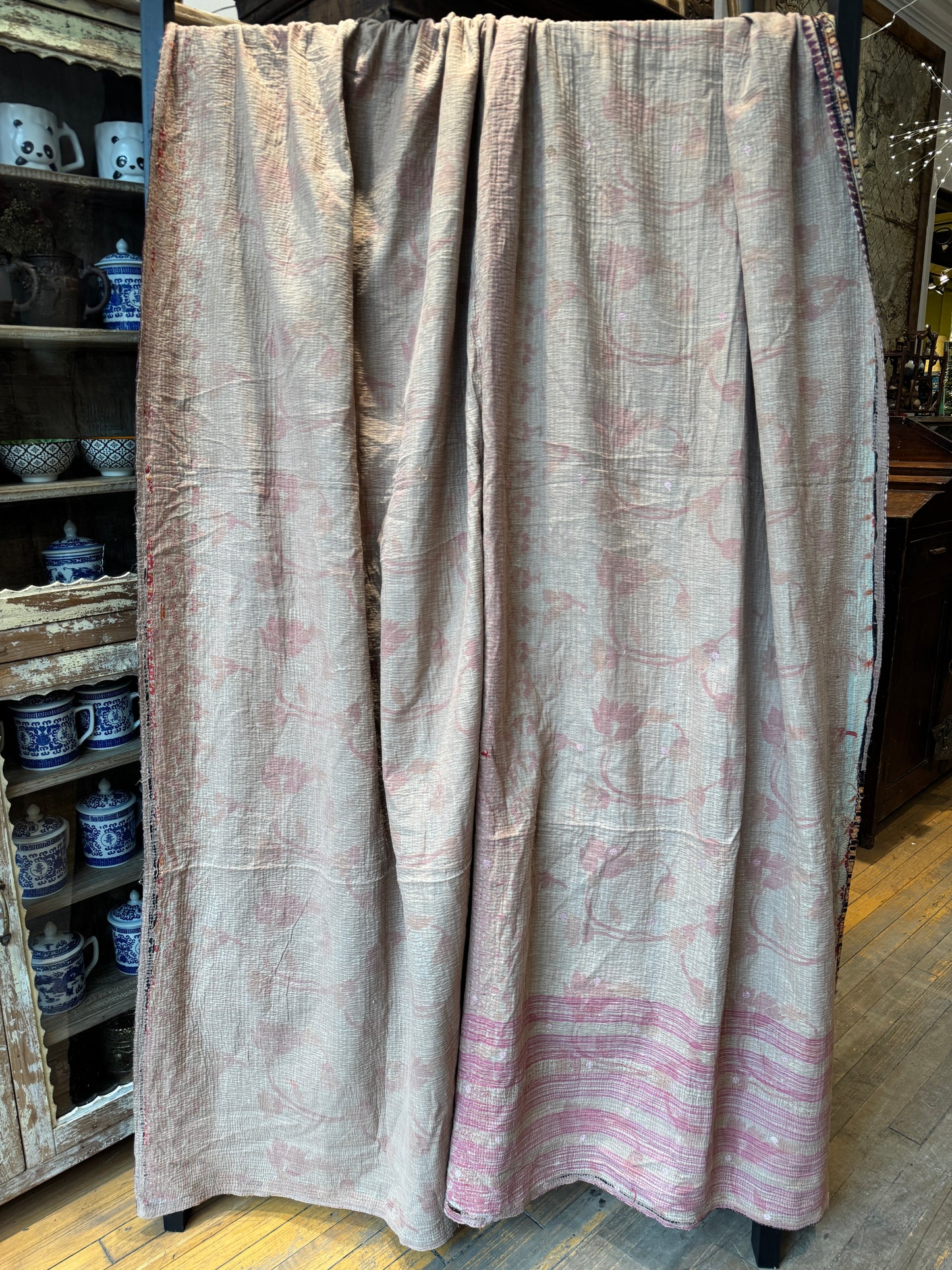 No. 301 Vintage Cotton Handstitched Kantha Throw