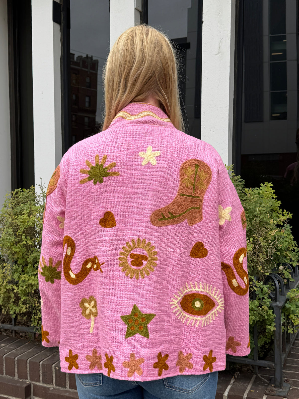16H. Jute Suzani Short Jacket