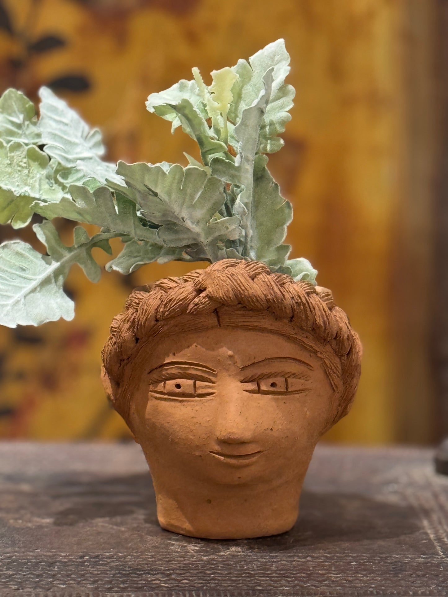 Hanging Lady Face Pot made in San Antonio Castillo Velasco