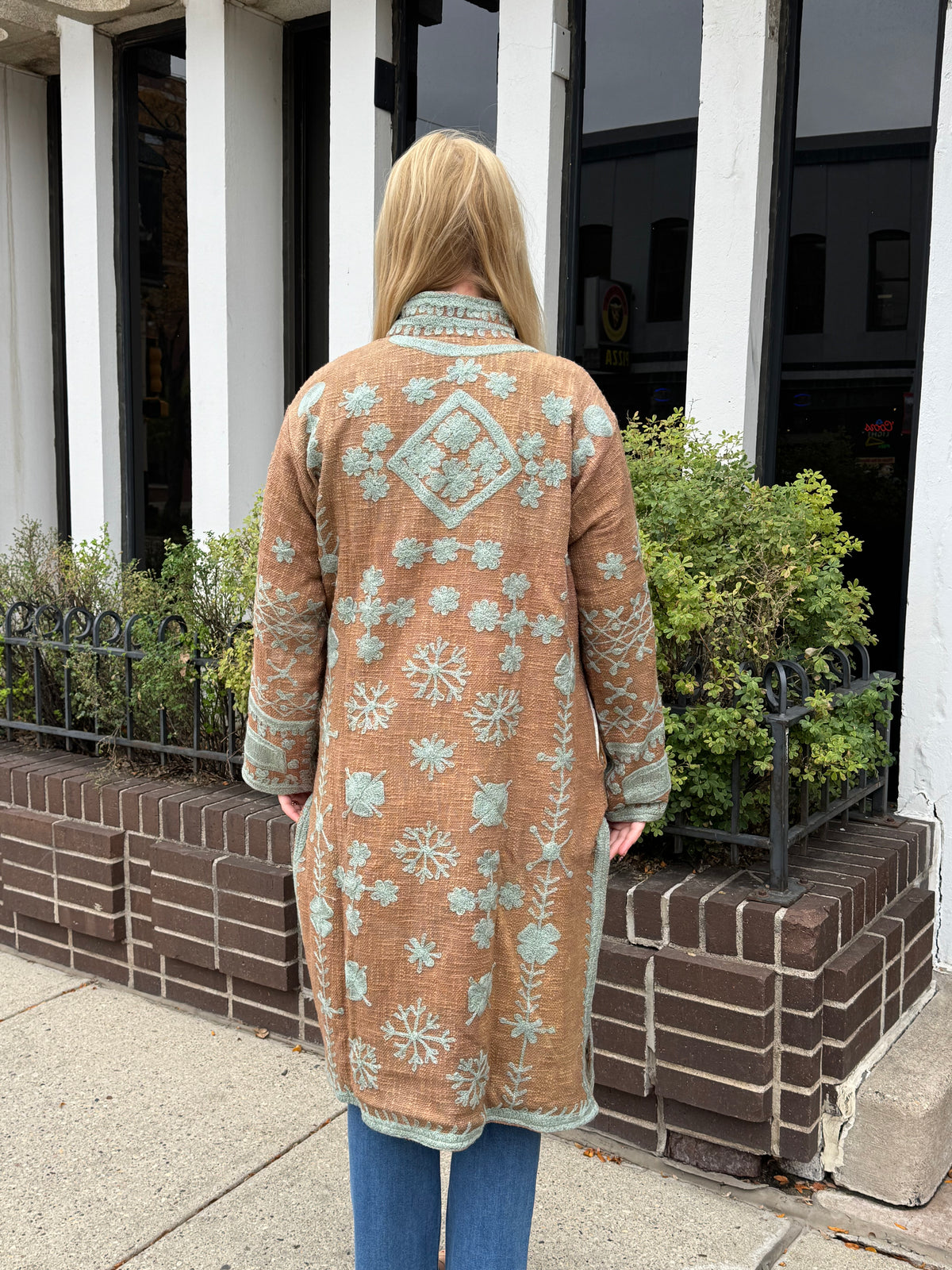 3D. Jute Suzani Long Jacket
