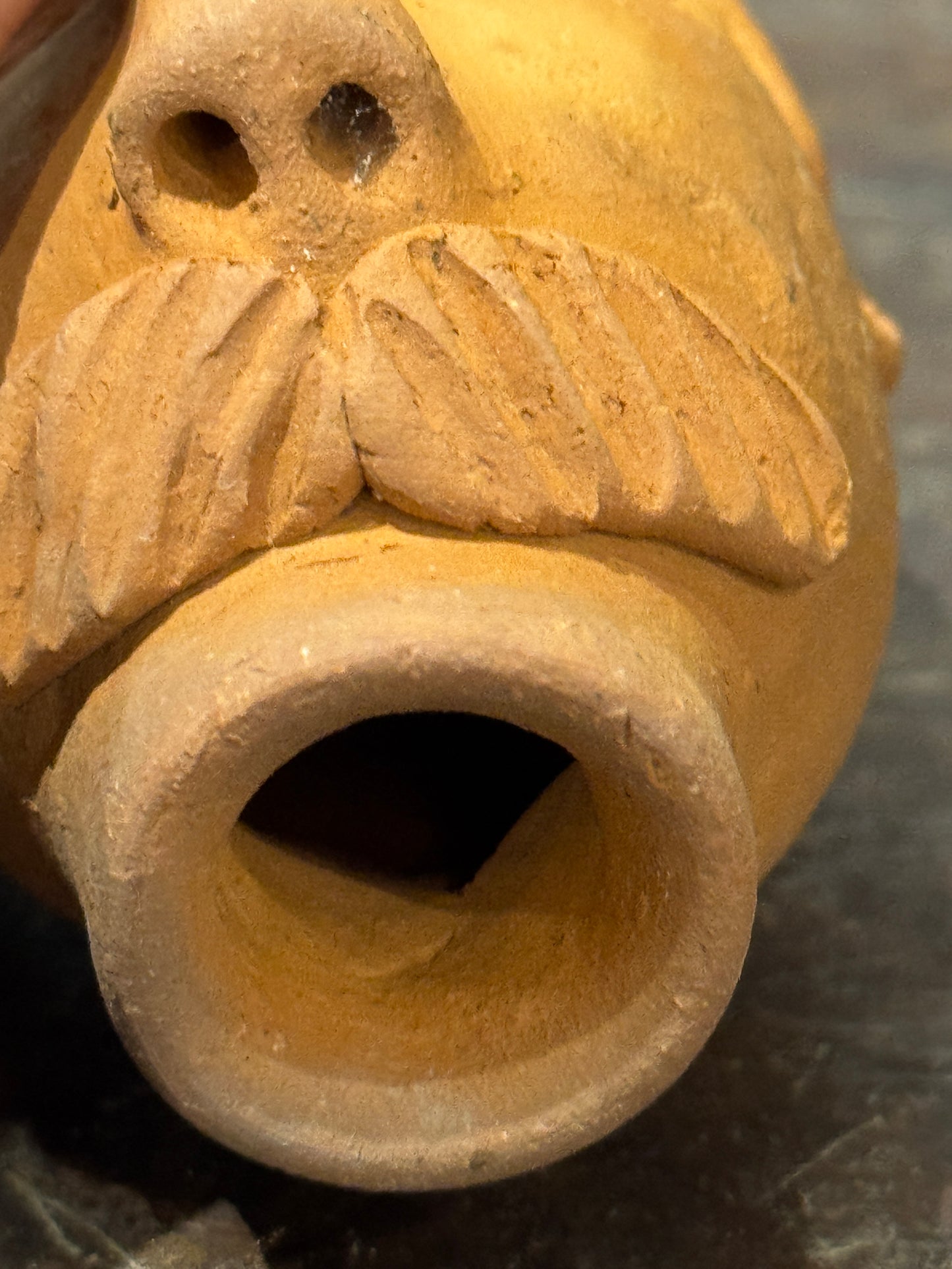Handmade Man Face Pottery made in San Antonio Castillo Velasco