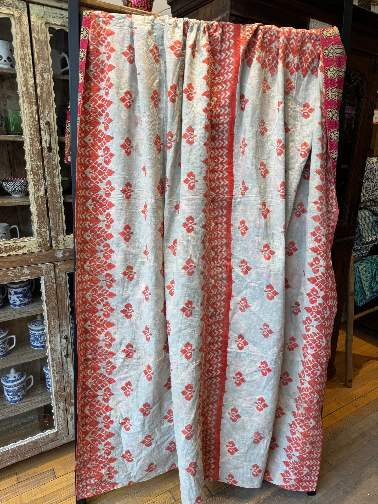 NO. 295 Vintage Cotton Handstitched Kantha Throw