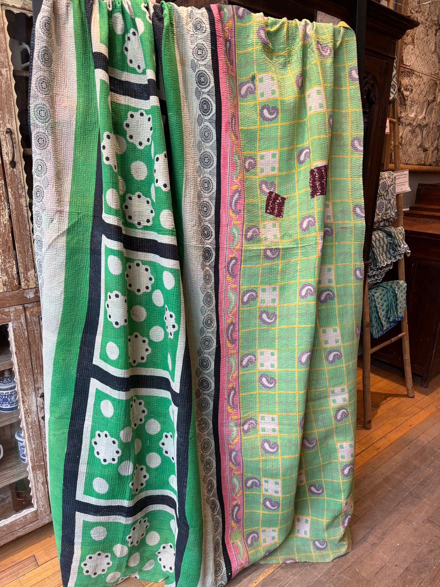 No. 213 Vintage Handstitched Kantha Throw