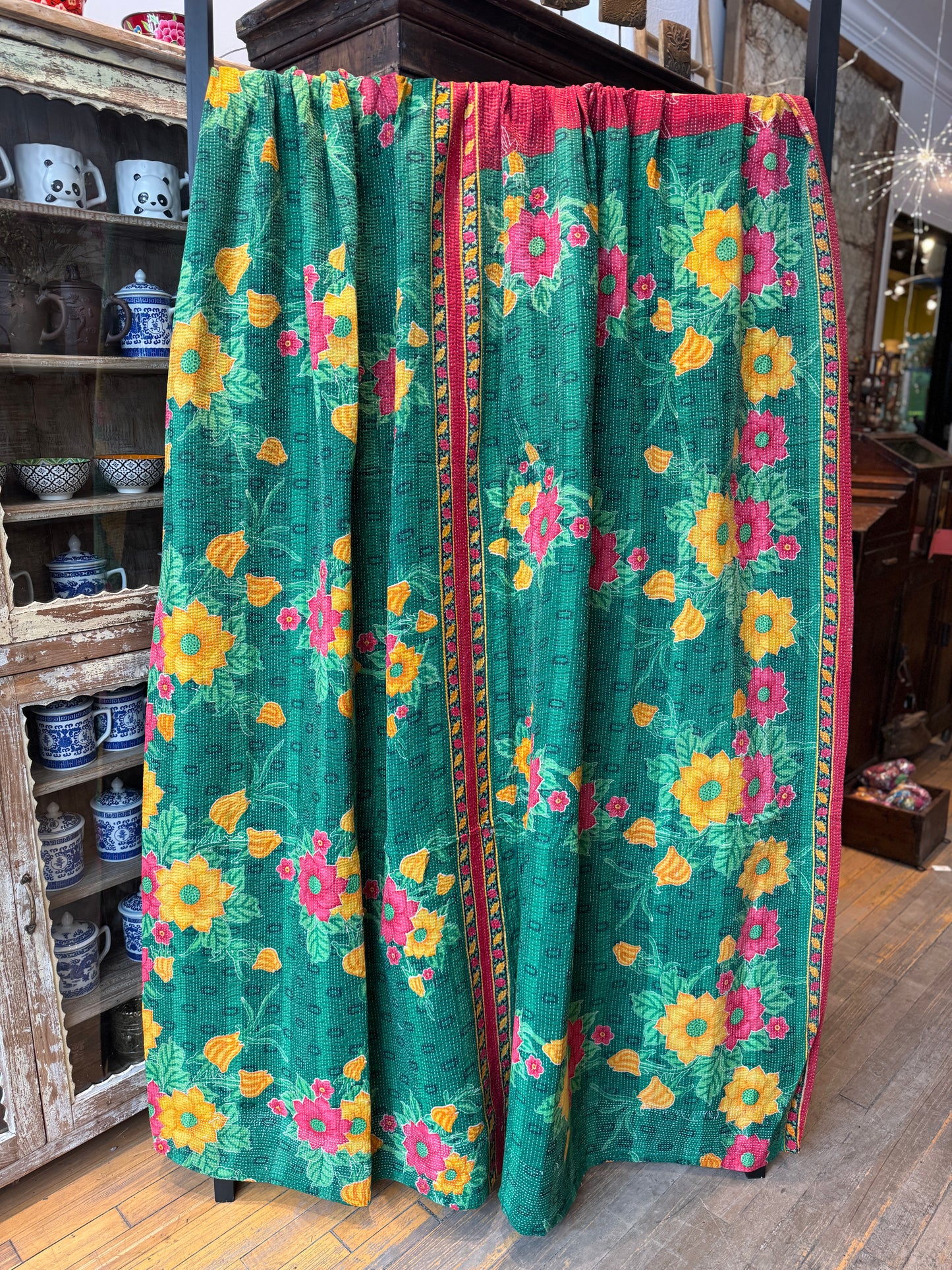 No. 78 Vintage Cotton Handstitched Kantha Throw