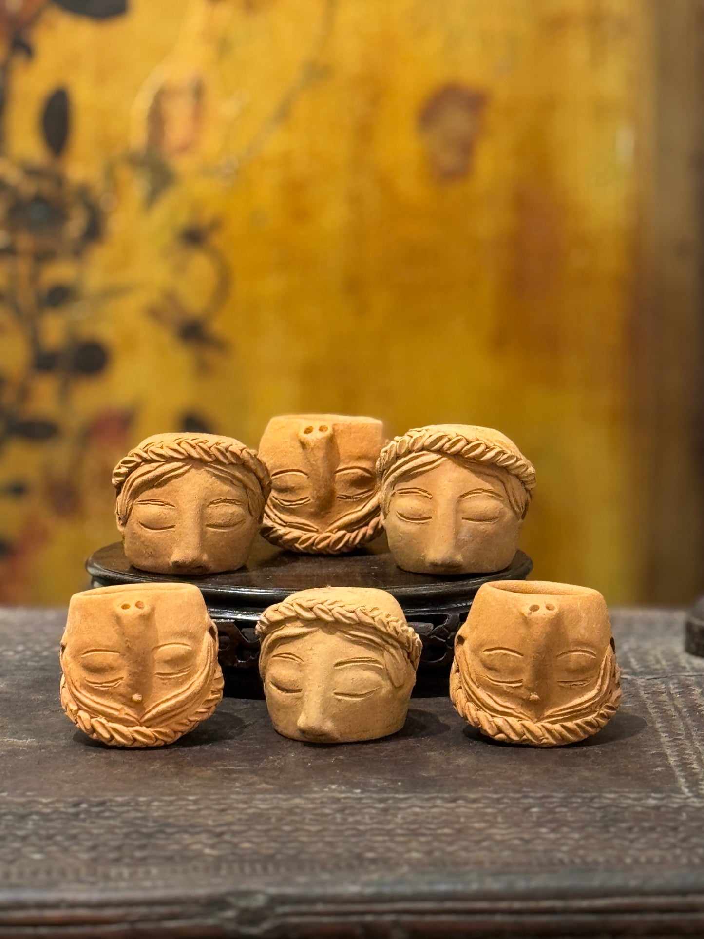 Handmade Pottery Upside Down Lady