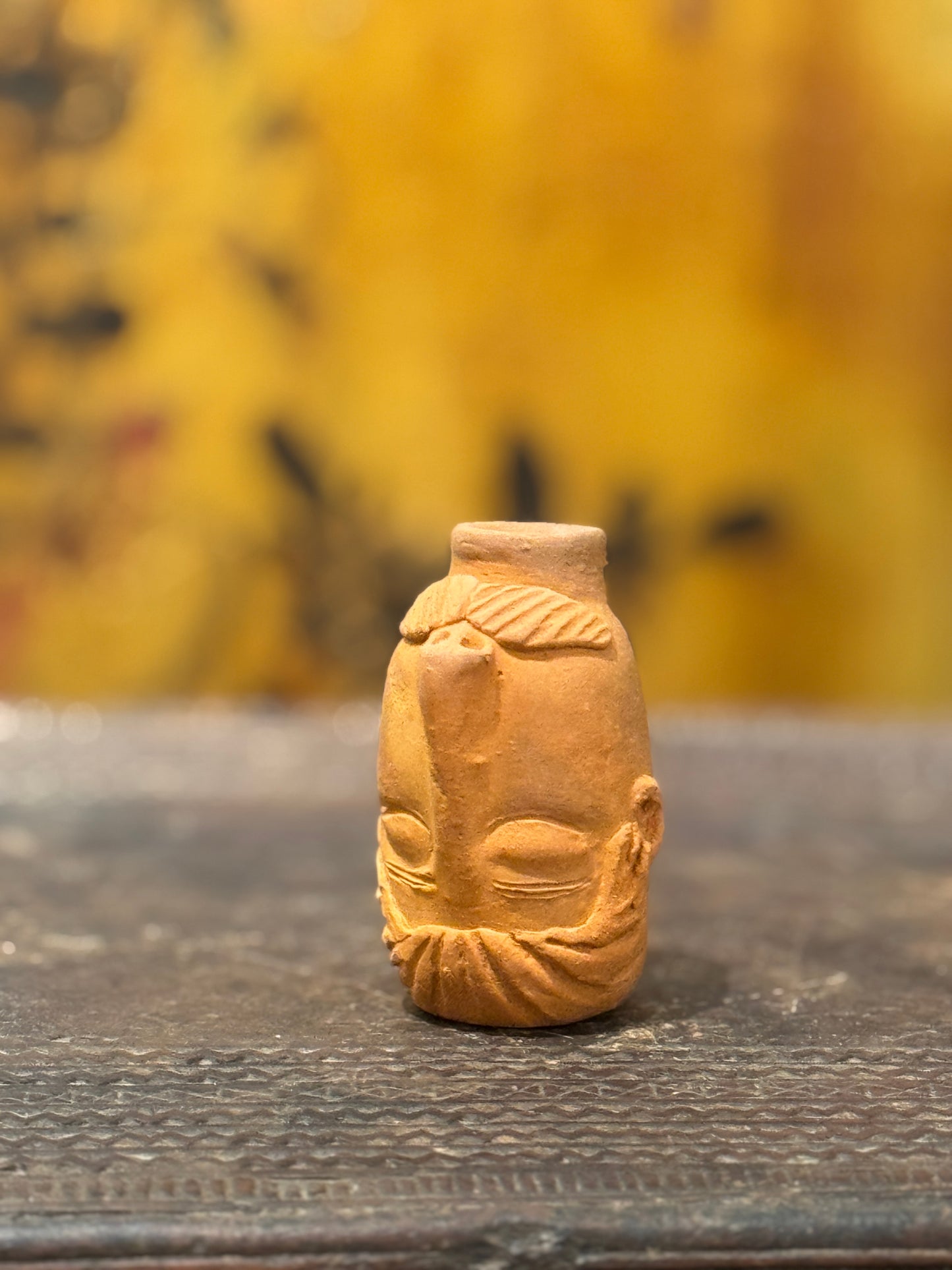 Handmade Man Face Pottery made in San Antonio Castillo Velasco