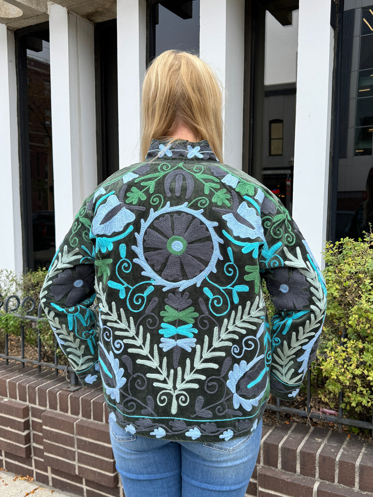 10U. Velvet Suzani Short Jacket
