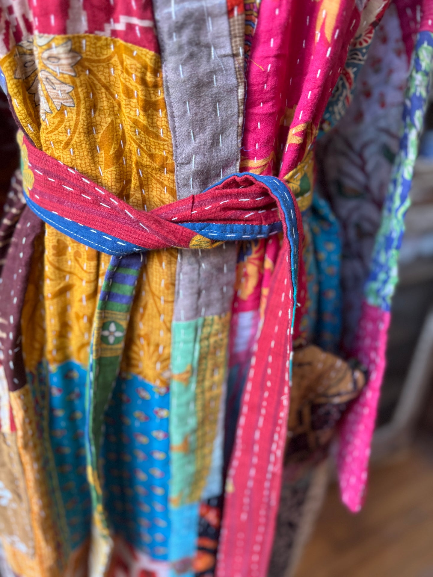 Cotton Kantha Bathrobe