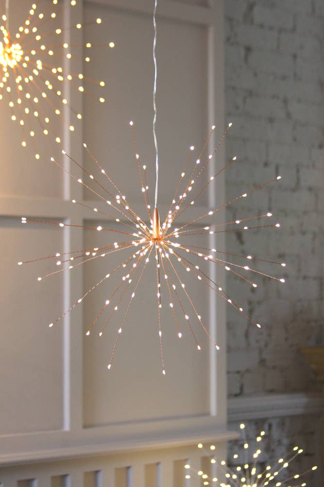 Hanging Starburst Light: Copper