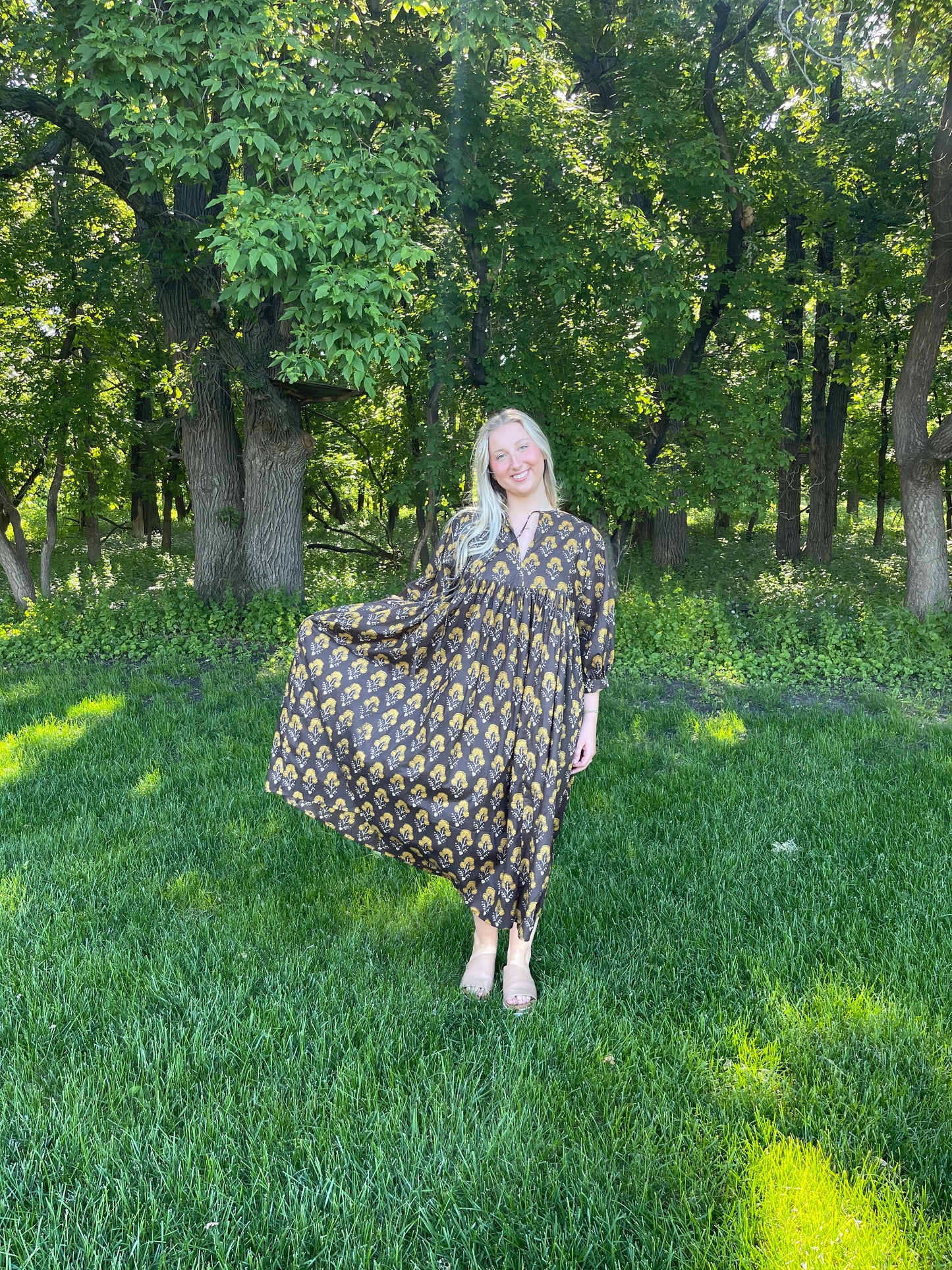 Cotton Block Printed Marlo Dress