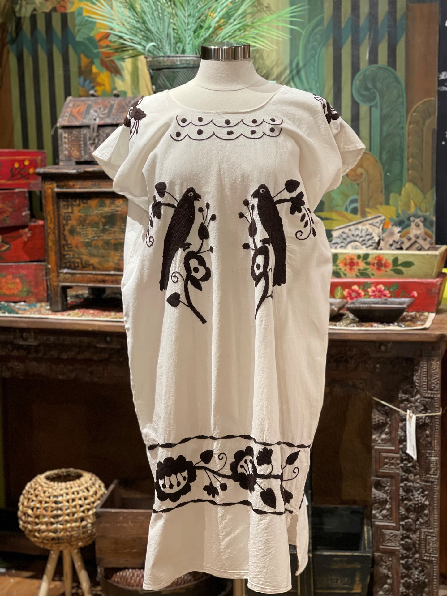 Handwoven Embroidered Bird Dress