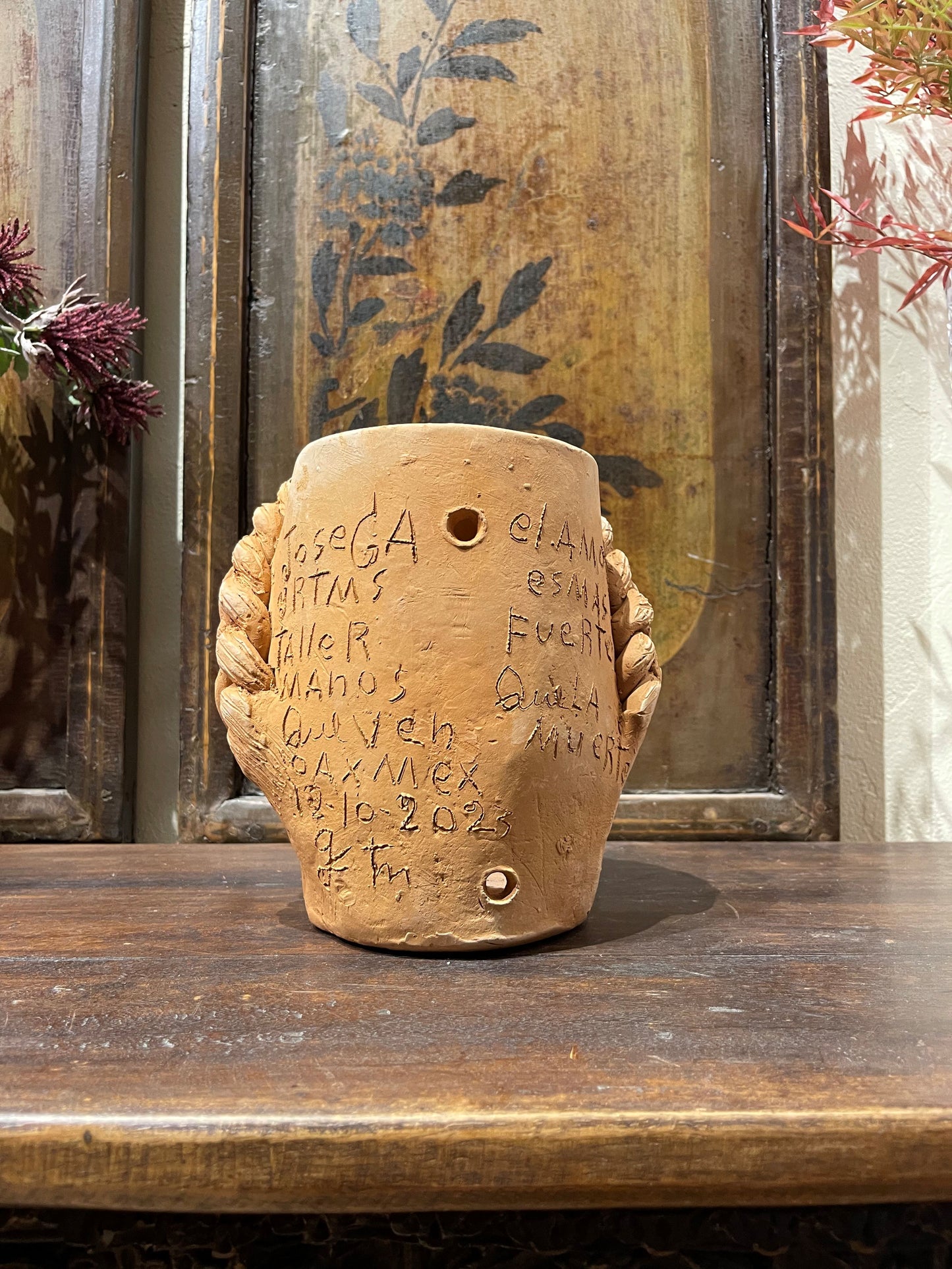 Handmade Pottery Lady Head from San Antonio Castillo Velasco