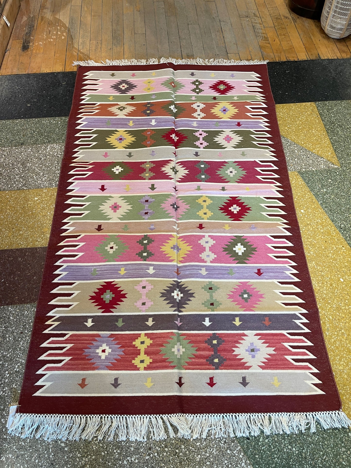 #4 Handwoven Cotton Rug 3' x 5'