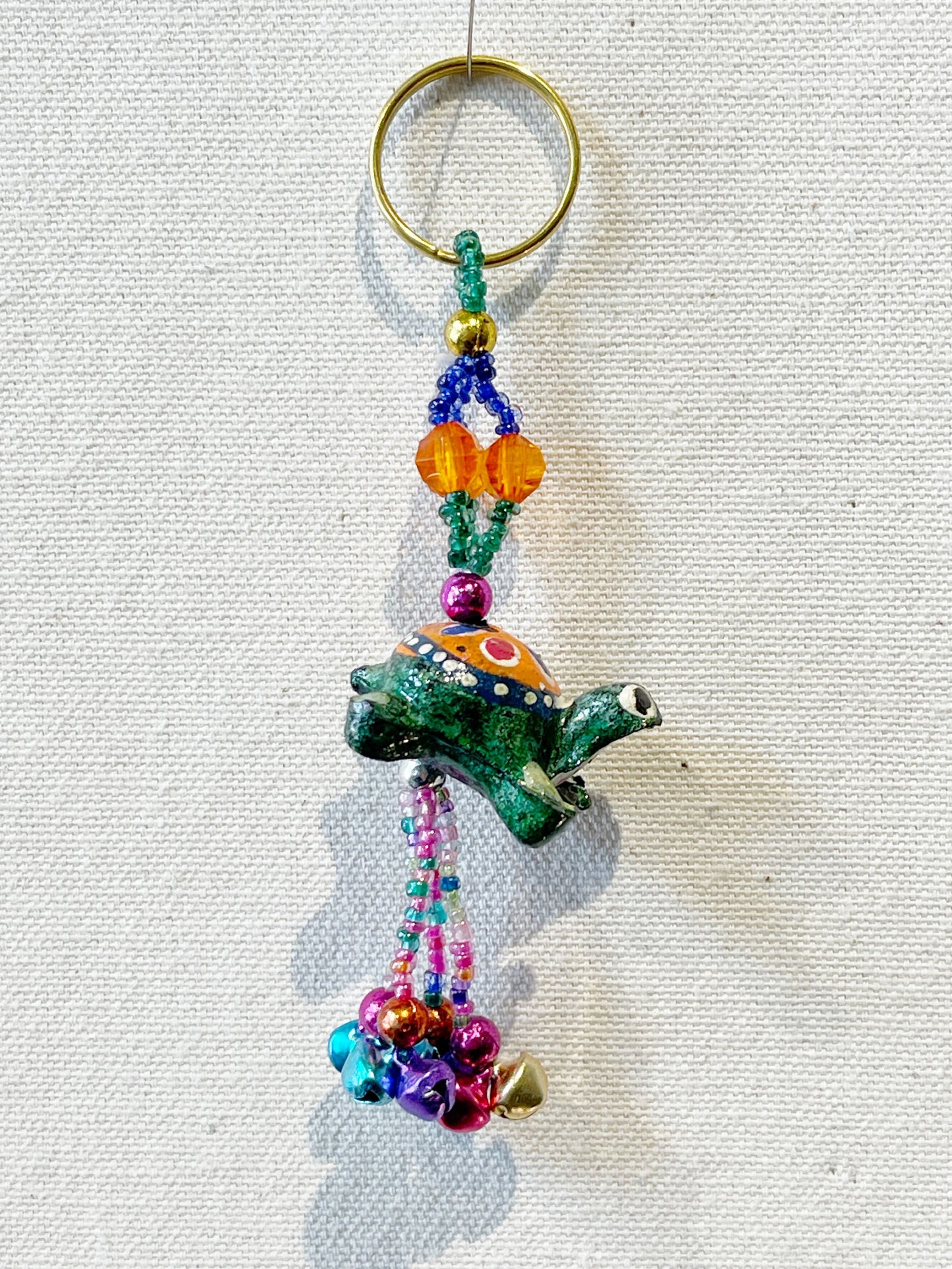 Wooden Turtle & Beaded Key