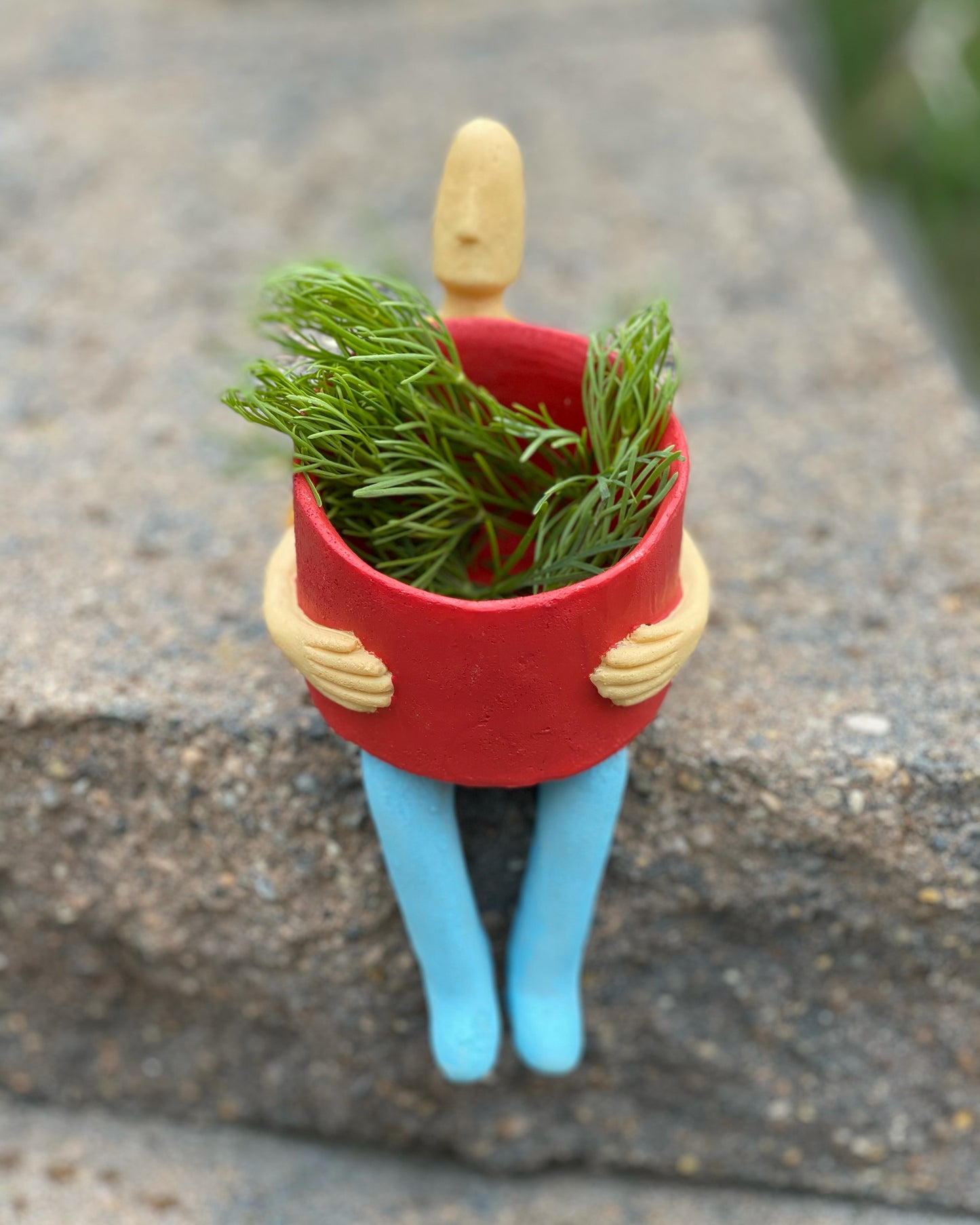 Sitting People Planters