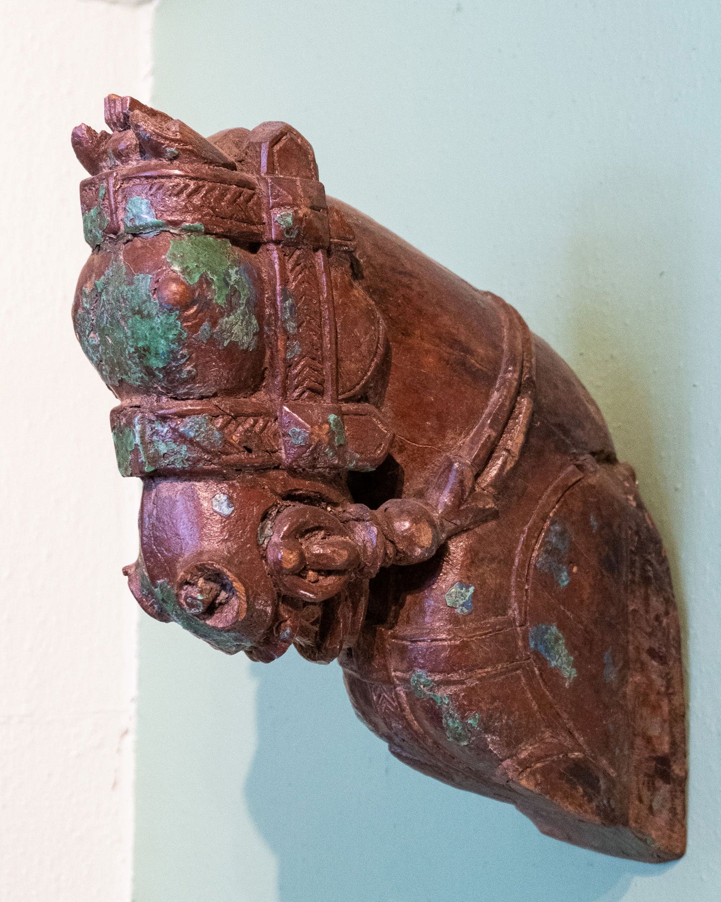 Antique Wood Horse Head Wall Hanging