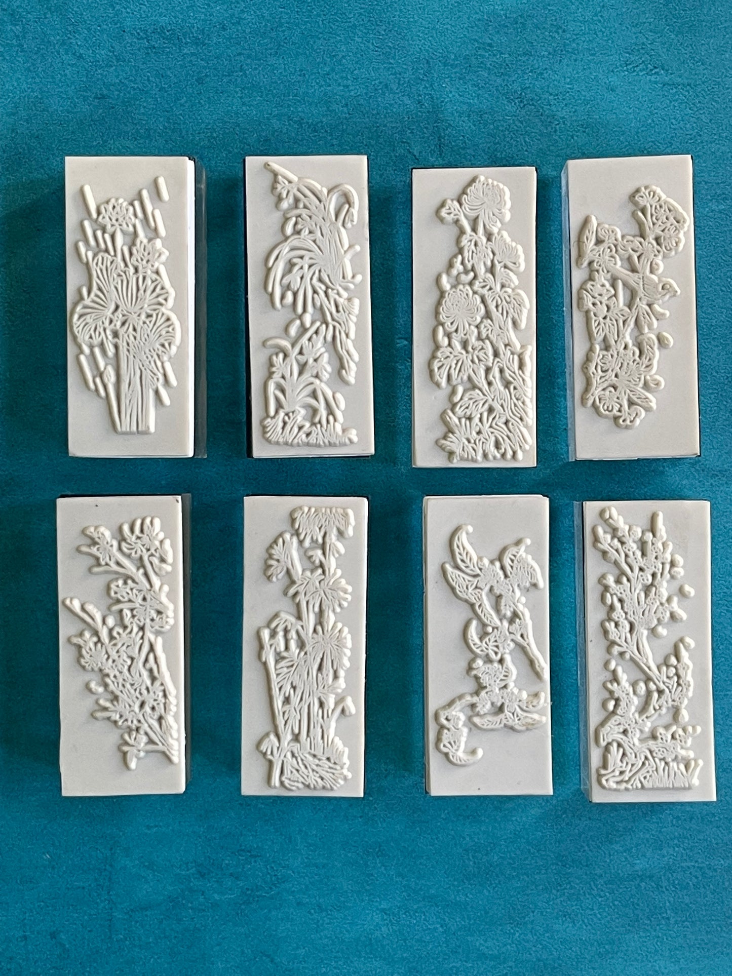 Plum Lucite Rubber Stamp