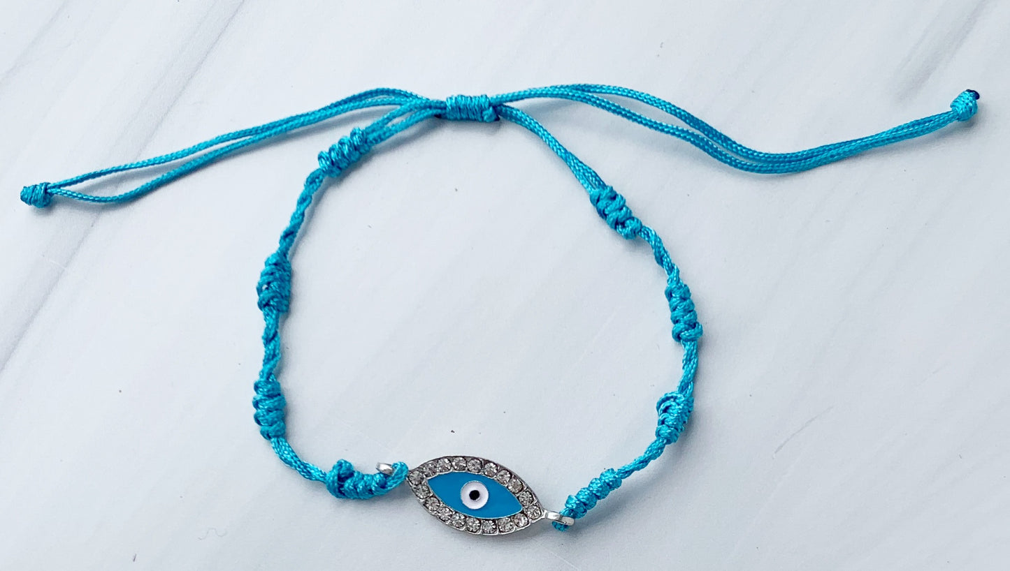 Evil Eye Drawstring Bracelet