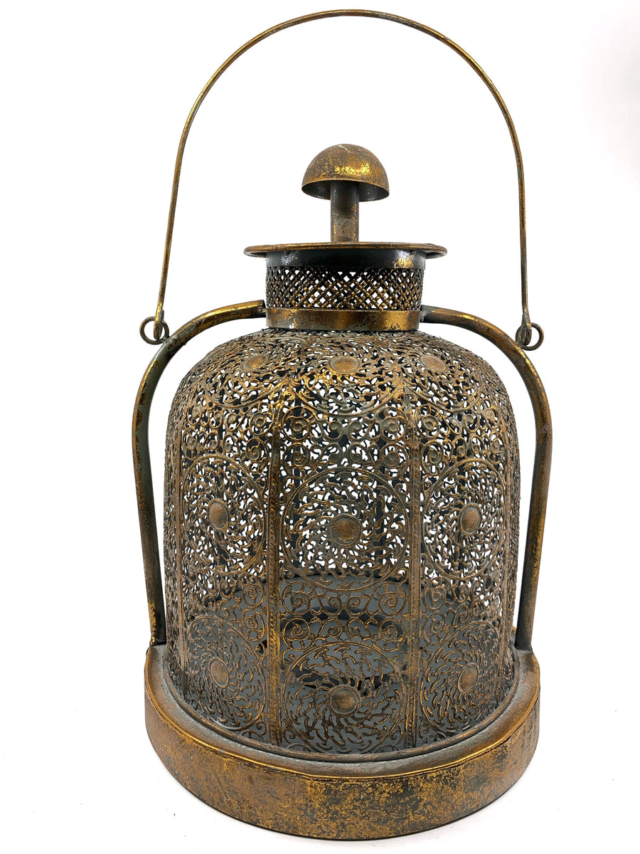 Rustic Gold Metal Lantern – O'Day Cache