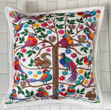Embroidered Tree Pillow 20" X 20"