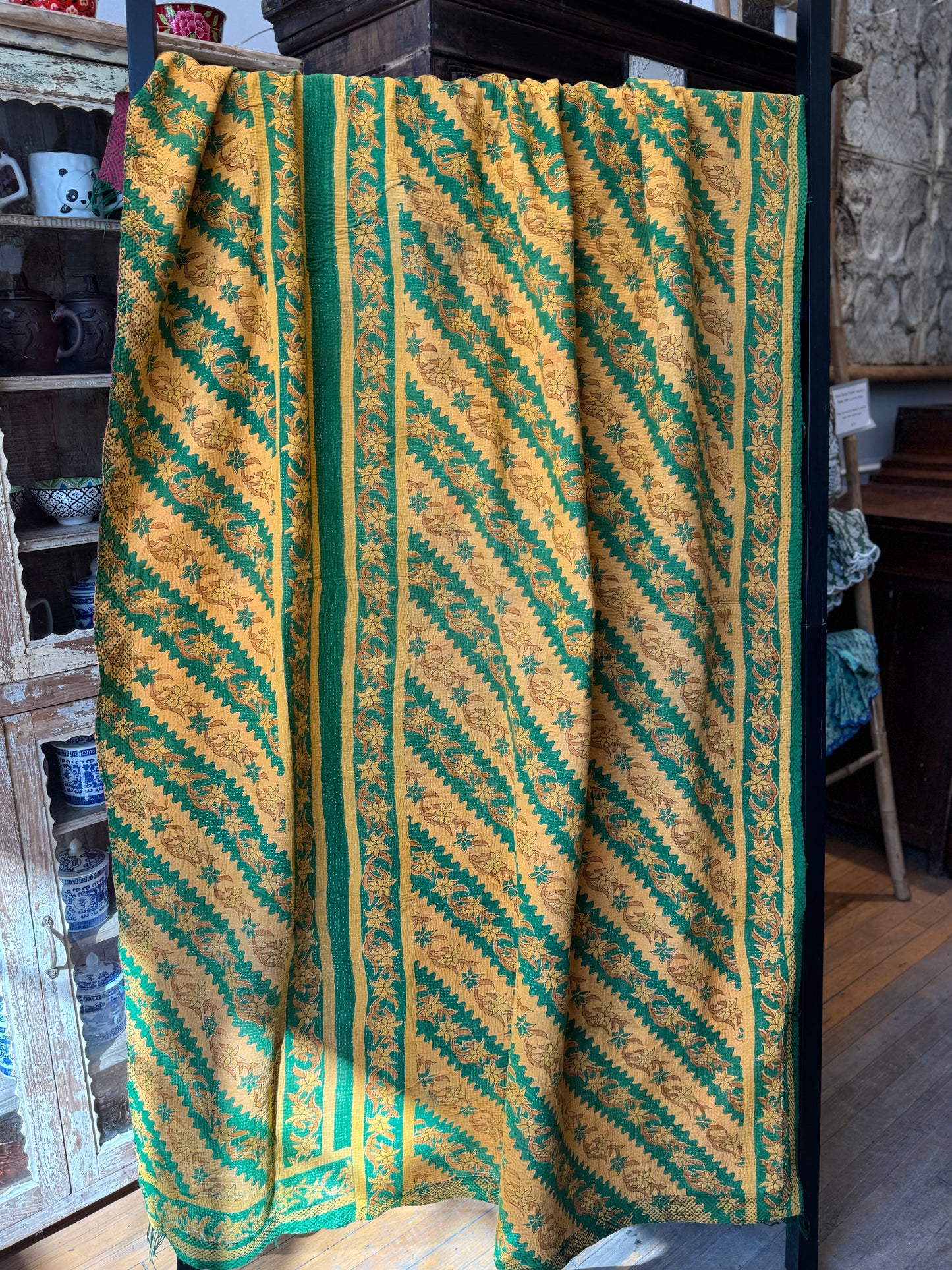 No. 104 Vintage Cotton Handstitched Kantha Throw