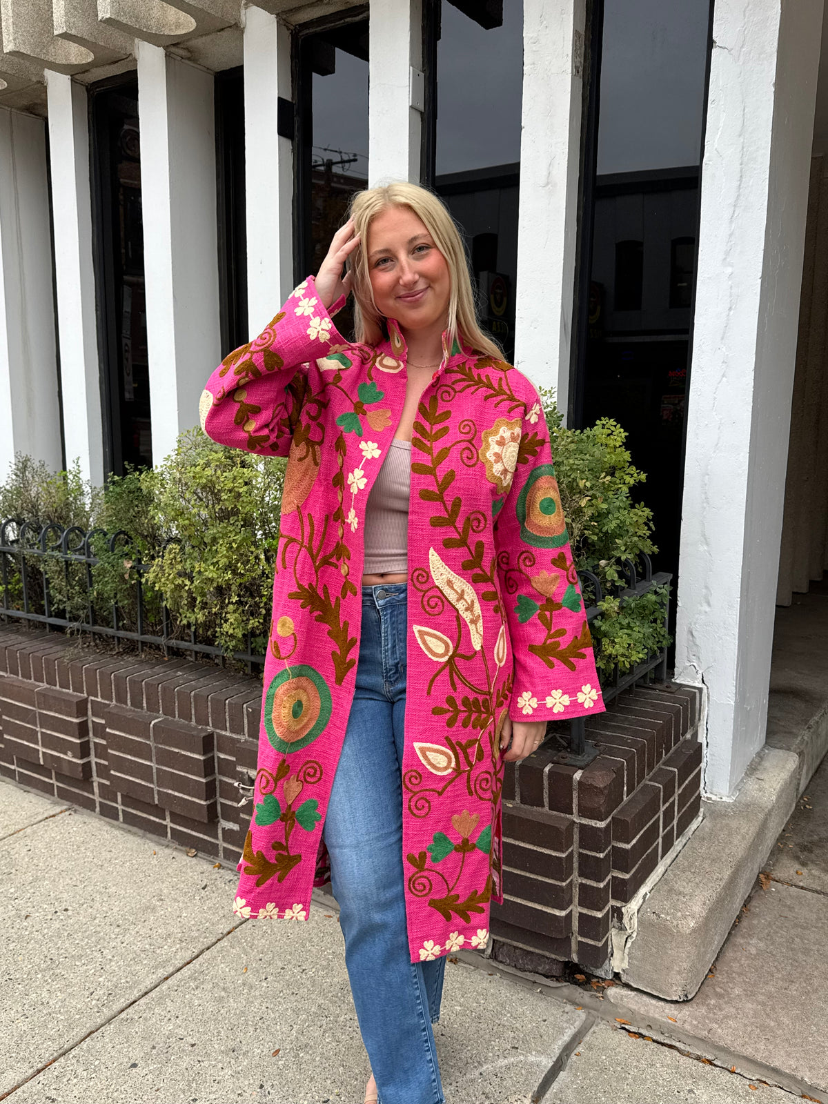 3C. Jute Suzani Long Jacket