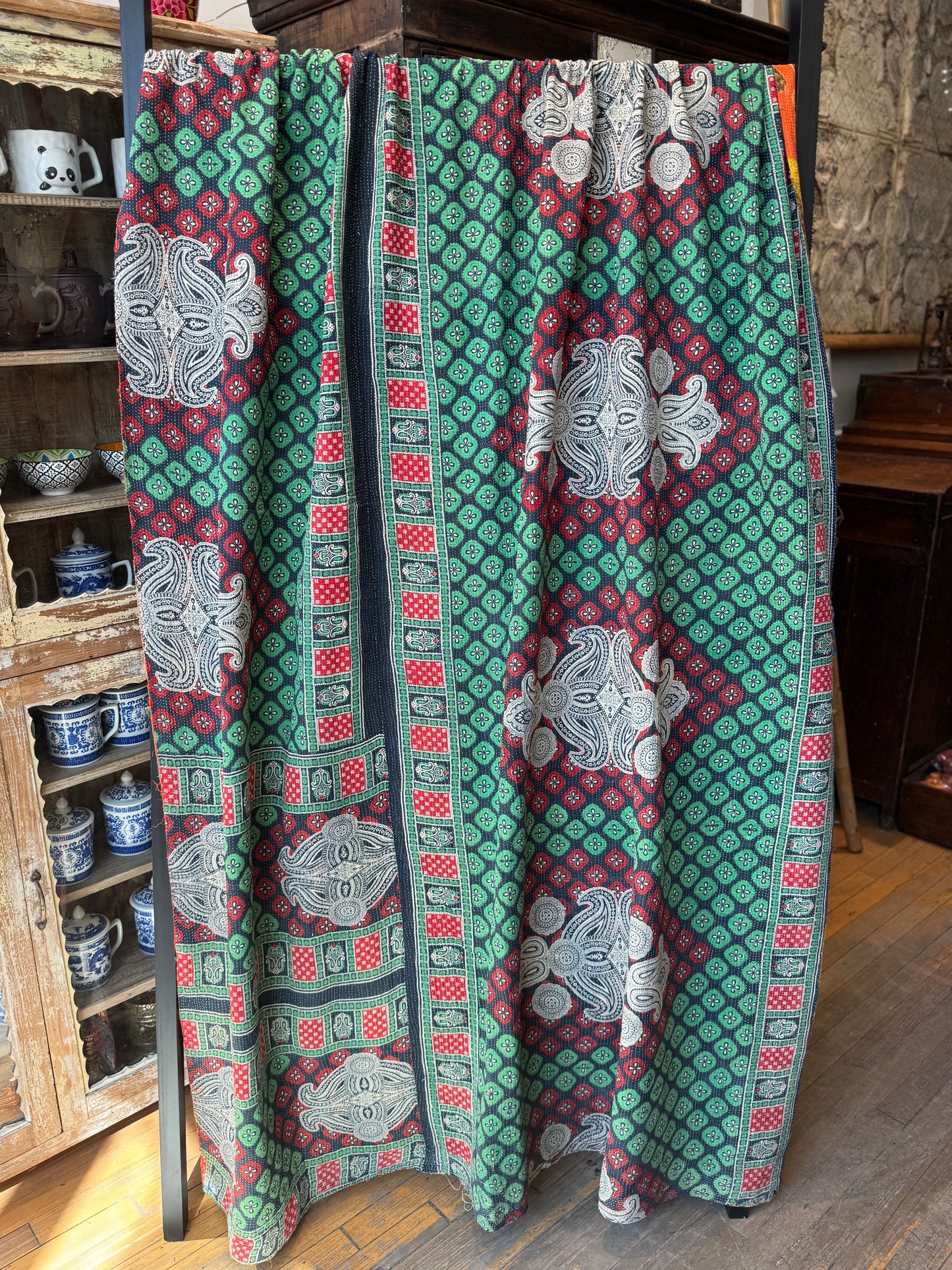 No. 71 Vintage Cotton Handstitched Kantha Throw
