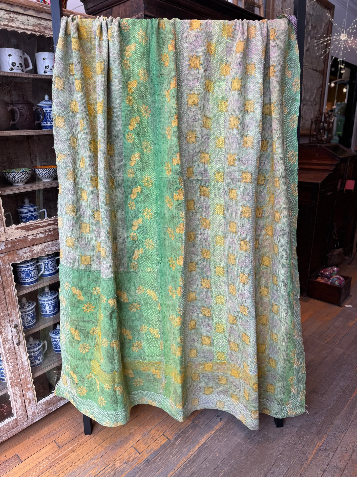 No. 67  Vintage Cotton Handstitched Kantha Throw