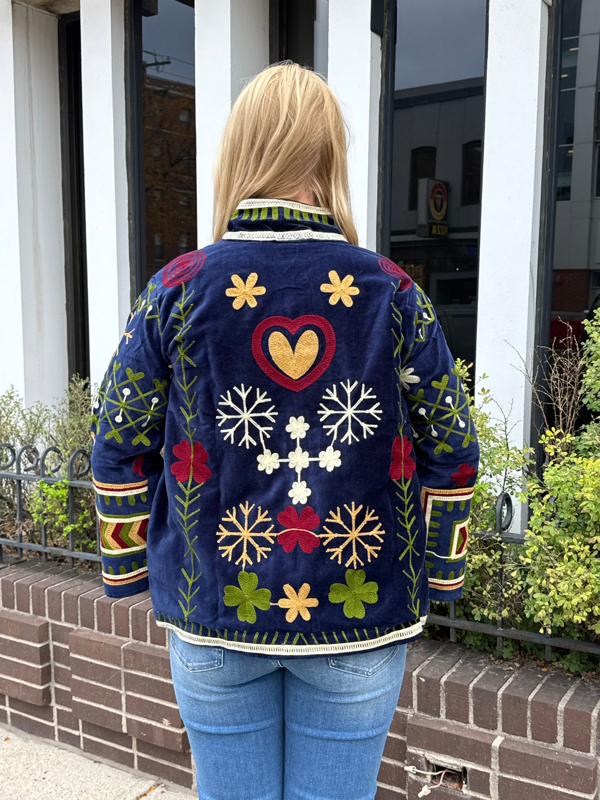 10O. Velvet Suzani Short Jacket