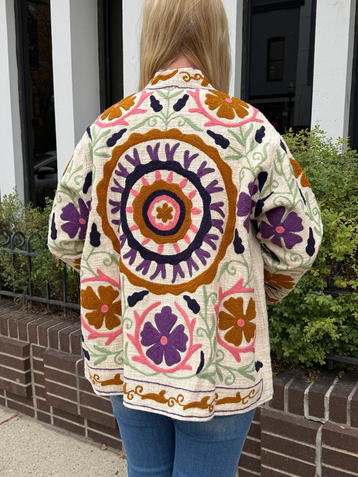 13B. Jute Suzani Kimano Jacket