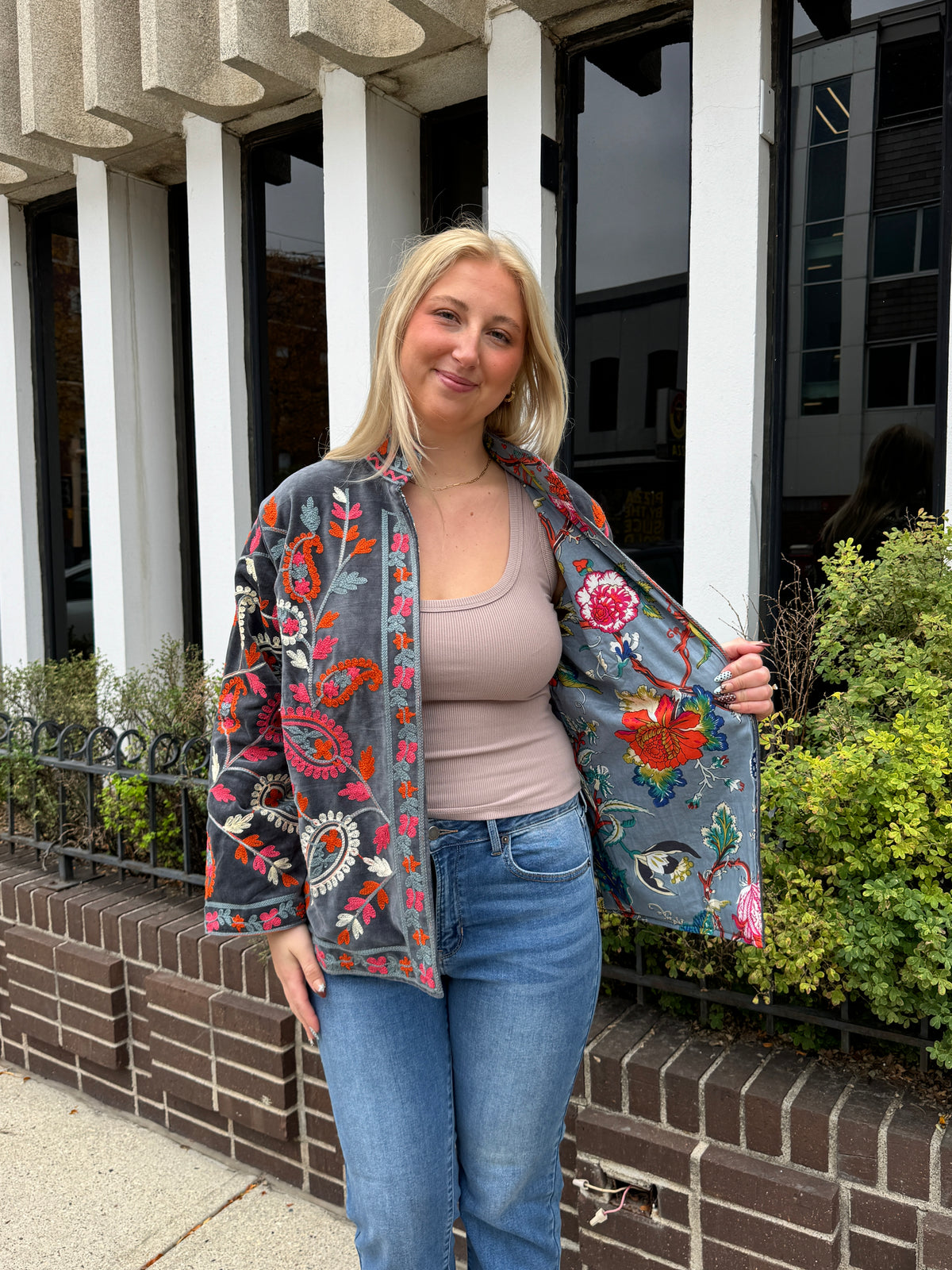 10N. Velvet Suzani Short Jacket