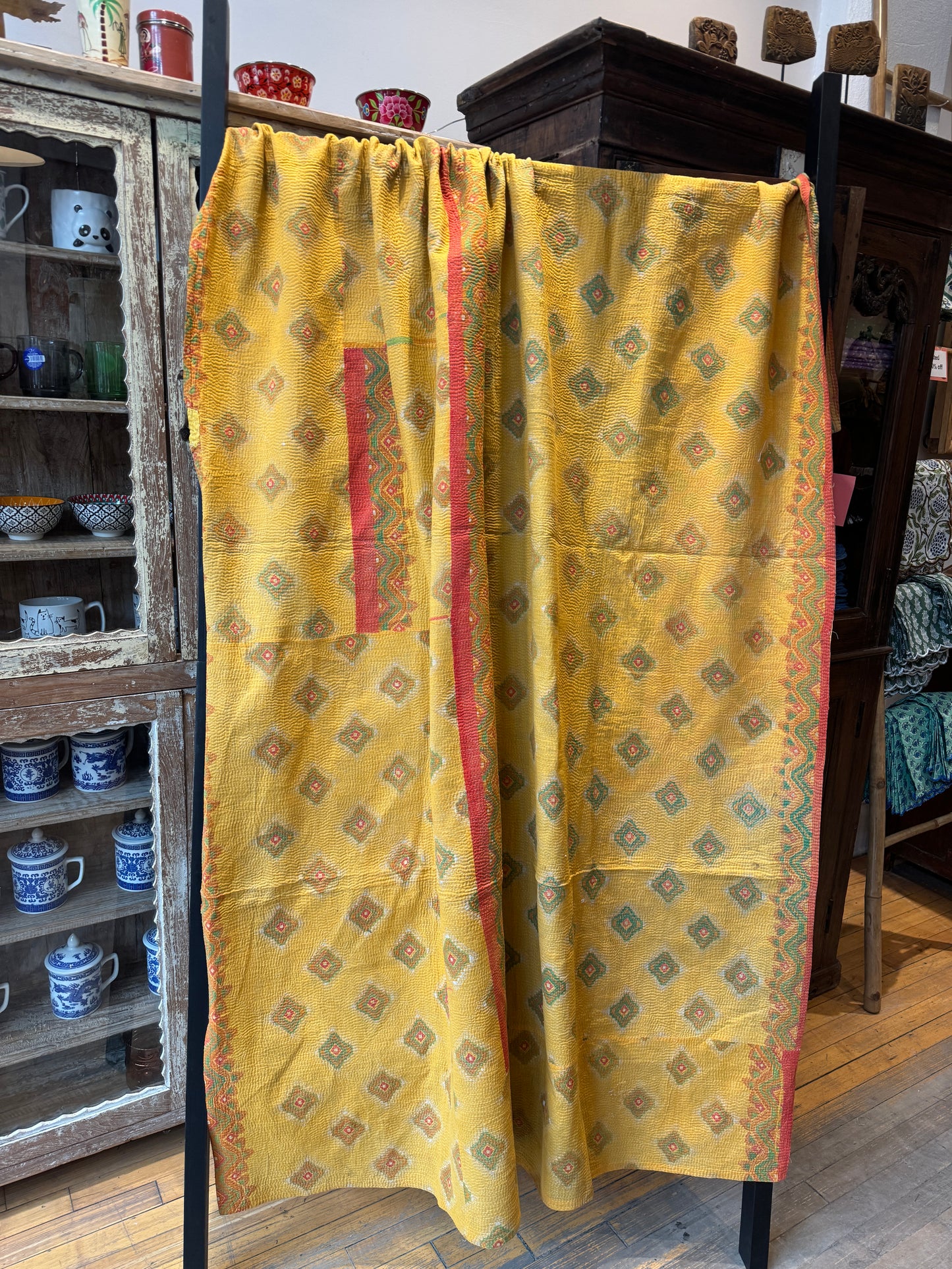 No. 147  Vintage Cotton Handstitched Kantha Throw