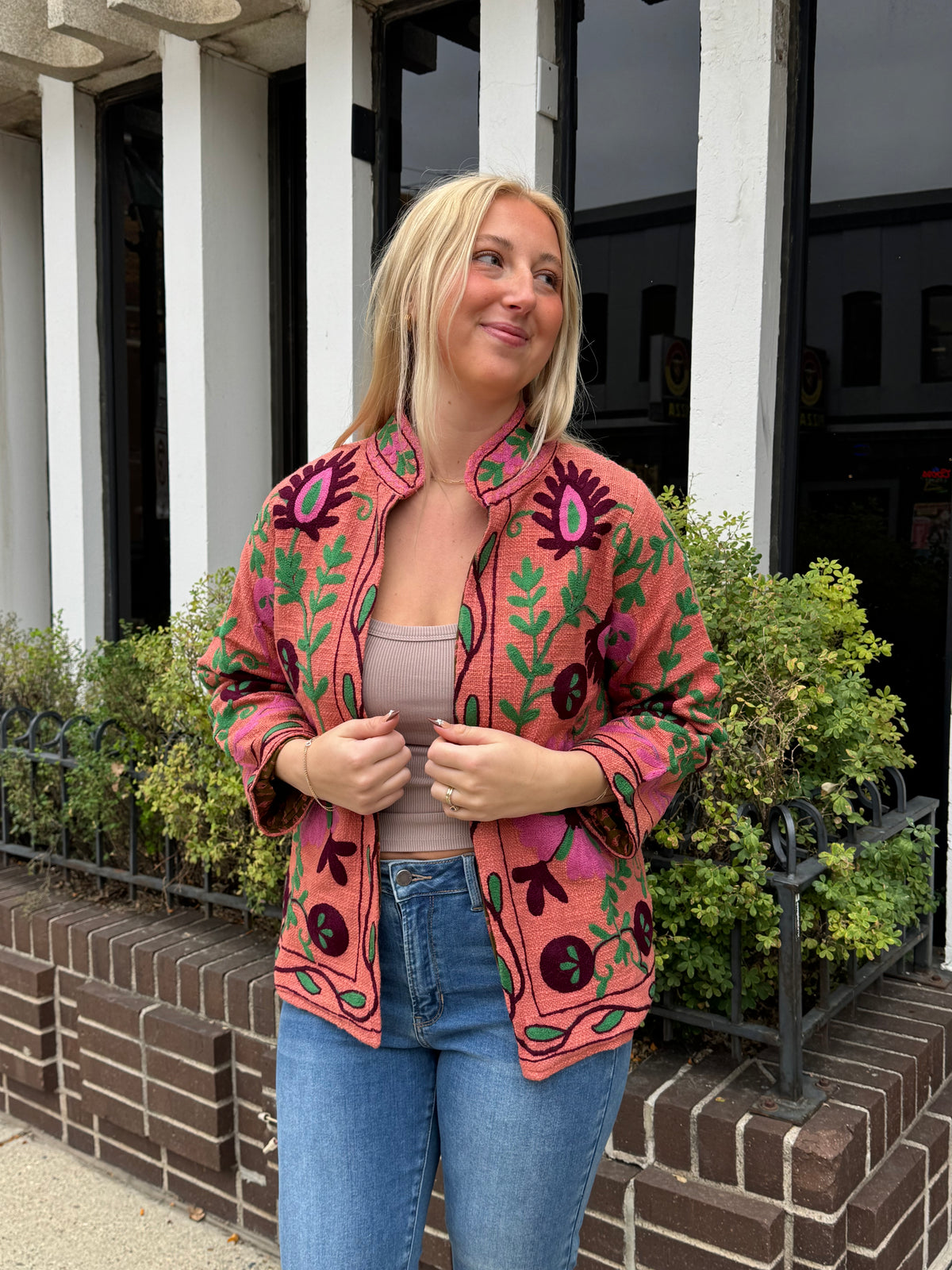 16E. Jute Suzani Short Jacket