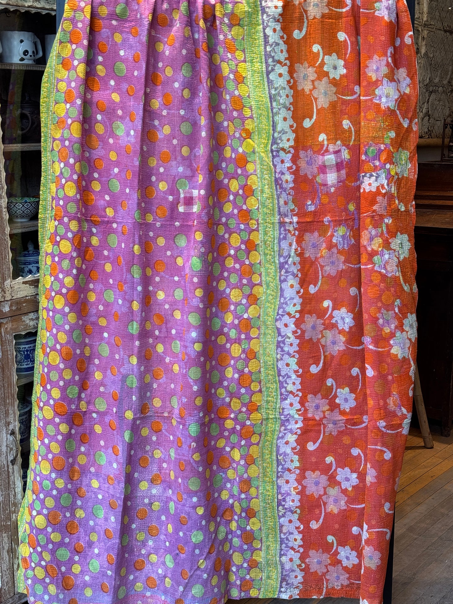 SA-1  Vintage Cotton Handstitched Kantha Throw