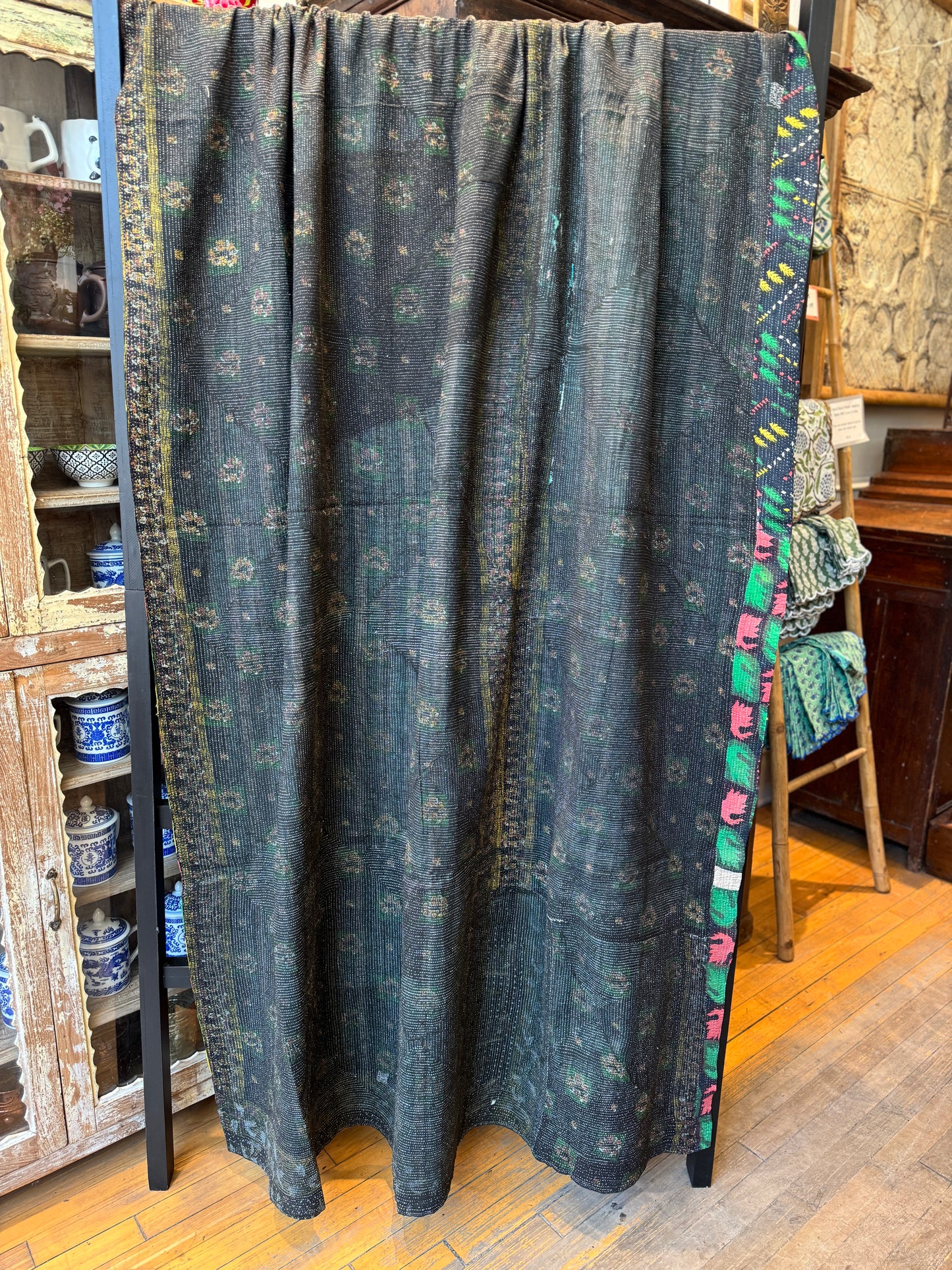 No. 25 Vintage Cotton Handstitched Kantha Throw