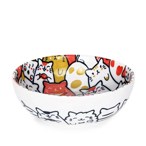 Bunch of Cats 21oz 6.25"Dia x 2"H Shallow Bowl Deep Plate Re