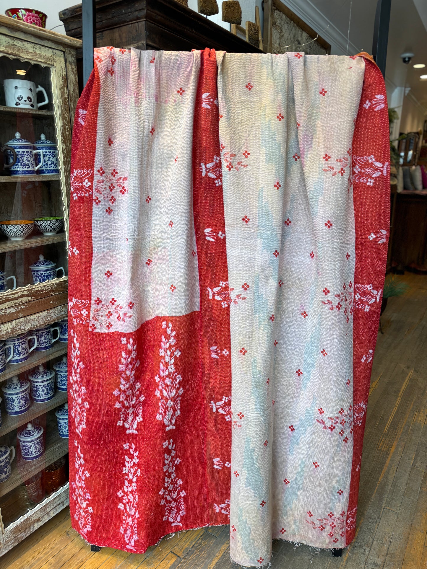 No. 122  Vintage Cotton Handstitched Kantha Throw