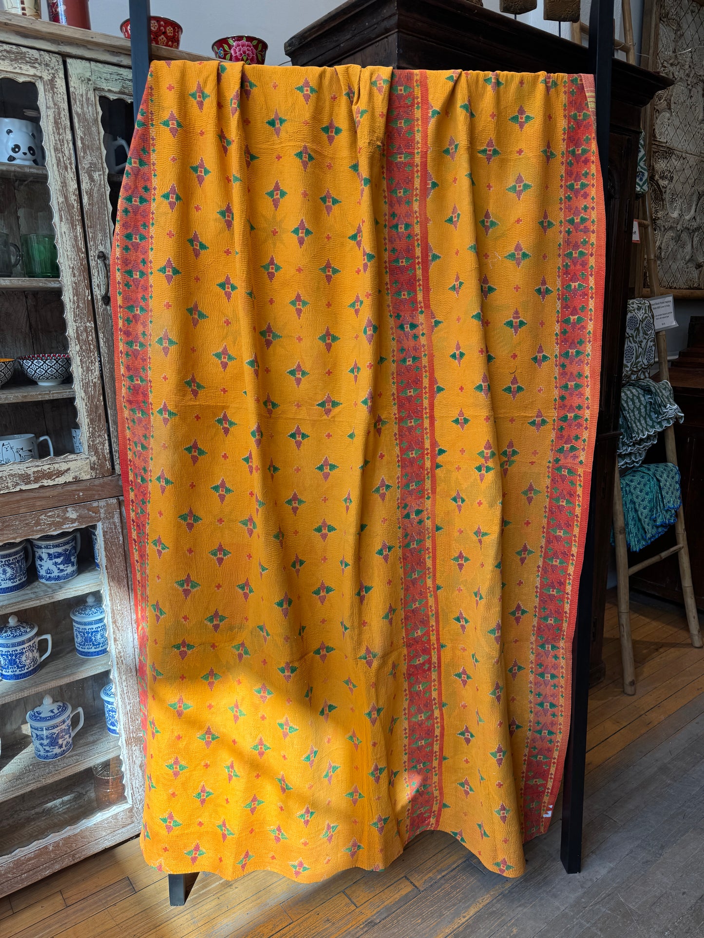 No. 31  Vintage Cotton Handstitched Kantha Throw