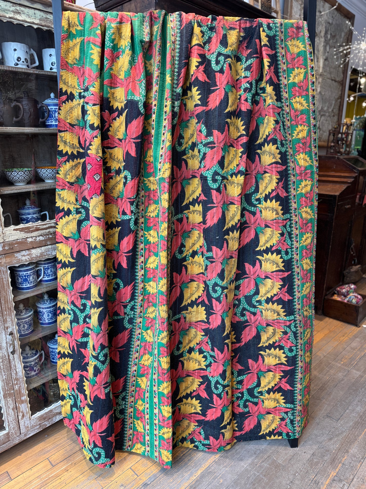 No. 78  Vintage Cotton Handstitched Kantha Throw