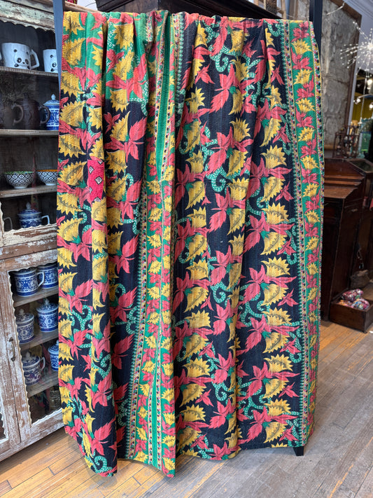 No. 78  Vintage Cotton Handstitched Kantha Throw