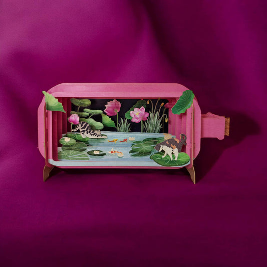 Message in a bottle pop up cards- cats